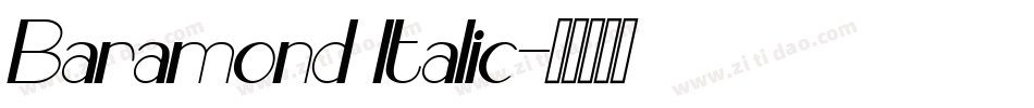 Baramond Italic字体转换